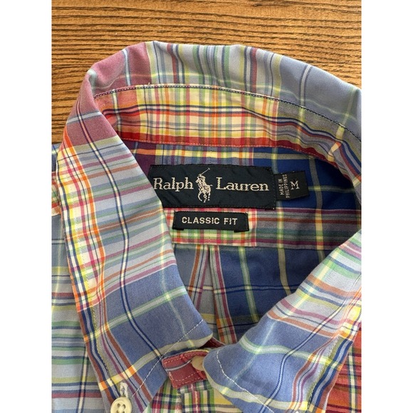 Lot Of 2 Ralph Lauren Men's Medium‎ Classic Fit Plaid Short Sleeve Button Shirts - Picture 6 of 9